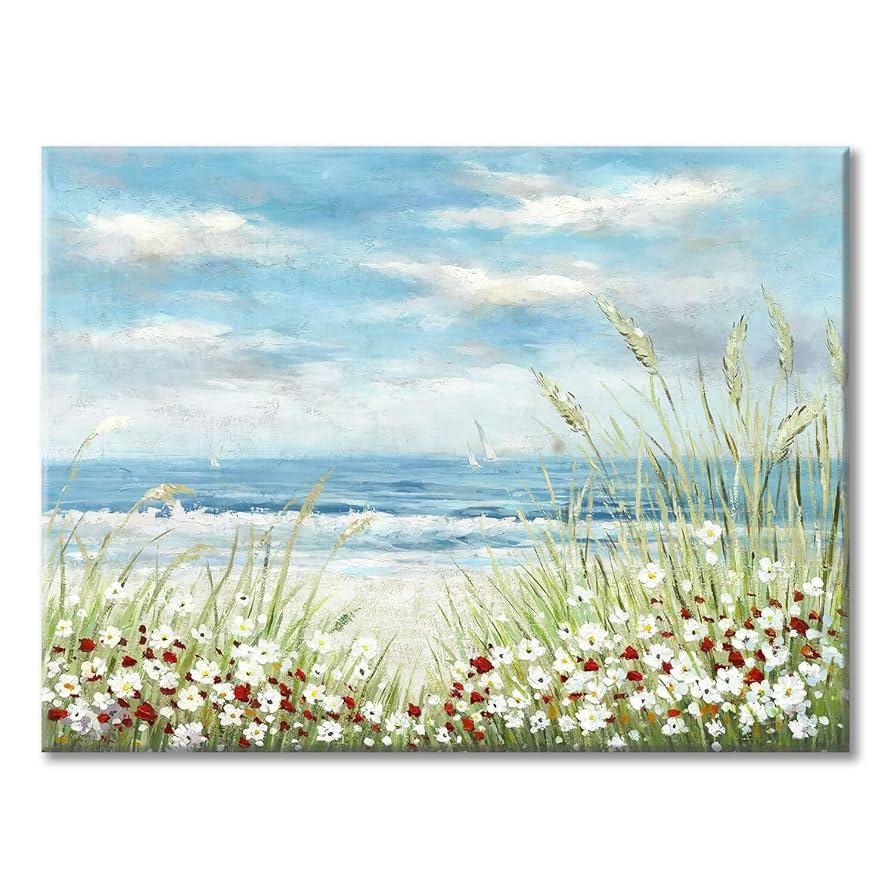 Amazon.com: UTOP-art Beach Scene Canvas Wall Art: Seaside